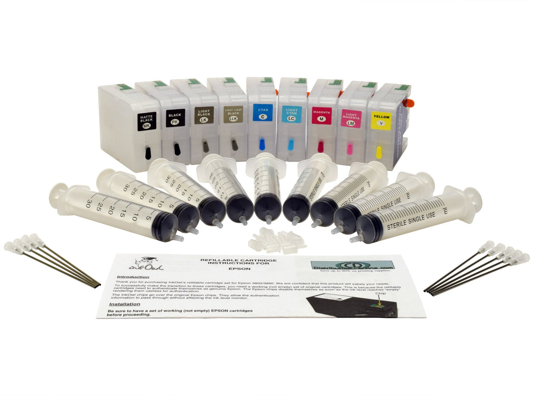 Refillable Cartridge Set for EPSON Stylus Pro 3800